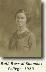 Ruth Ross graduating from Simmons in 1923